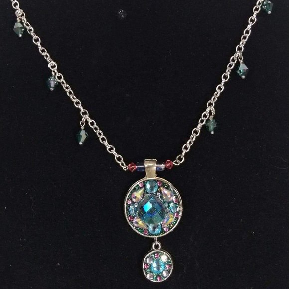 Aye Que Chula! Jewelry - Aqua Medallion Necklace
